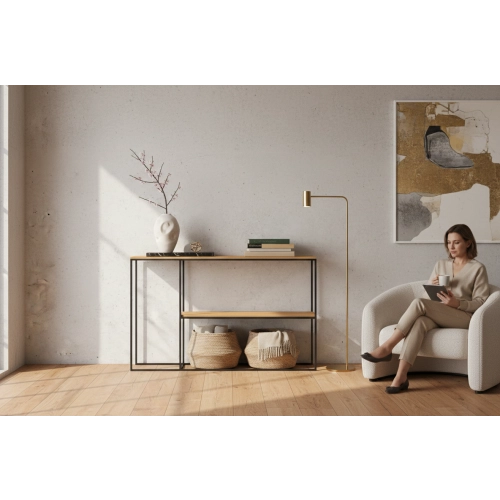 KONSOLA Z DREWNA LITEGO DĄB OLCHA JESION SKD-371